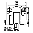 Raccord ligne coaxial rigide 1 5/8" SMS Image du produit   Side View S